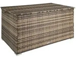tectake Kissenbox Aluminium mit Stauraum Oslo - Leichtes &Ouml;ffnen - 145x82,5x79,5 cm -