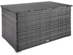 tectake Aluminium Auflagenbox Oslo - 145x82,5x79,5cm - Gepolsterte Kissenbox mit
