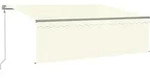 vidaXL Markise Automatisch mit Rollo LED Windsensor 4x3 m Creme