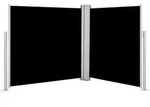 vidaXL Ausziehbare Seitenmarkise Schwarz 120 x 600 cm