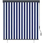 vidaXL Au&szlig;enrollo 140x250 cm Blau und Wei&szlig;