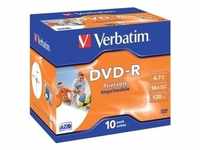 Verbatim DVD-R Jewelcase printable, 4,7Gb, 120 Minuten, 10 Stück
