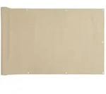 vidaXL Balkonschirm aus Oxford-Stoff, 90 x 600 cm, cremefarben, Modell Ombre Sirocco