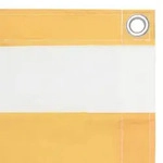 vidaXL Balkonschirm Wei&szlig; und Gelb 120x300 cm Oxford-Stoff Modell Relax Max