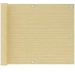 vidaXL Balkon-Sichtschutz Beige 75x400 cm HDPE