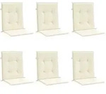 vidaXL Gartenstuhlauflagen f&uuml;r Niedriglehner 6 Stk. Creme 100x50x3 cm