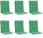 vidaXL Gartenstuhlauflagen f&uuml;r Niedriglehner 6 Stk. Gr&uuml;n 100x50x3 cm