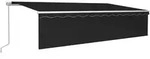 vidaXL Markise Manuell Einziehbar mit Rollo 6x3 m Anthrazit