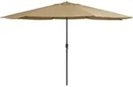 vidaXL Sonnenschirm mit Metall-Mast 390 cm Taupe
