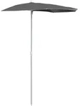 vidaXL Halb-Sonnenschirm mit Mast 180x90 cm Anthrazit
