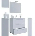 VCM Badm&ouml;bel Waschtisch Badinos Wei&szlig; H. 143 x B. 60 x T. 46 cm