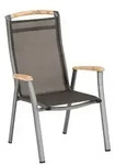 Kettler MEMPHIS Stapelsessel Teak Armlehne, anthrazit / bronze
