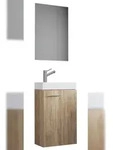 VCM Badm&ouml;bel Waschtisch Slito Sonoma-Eiche (S&auml;gerau) B. 41 x H. 130 x T. 22 cm