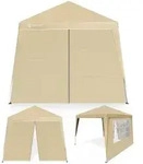 CASARIA&reg; Set 3x3m Pavillon und 2x Seitenteil beige
