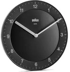 Braun BC 06 B Quarzwanduhr analog schwarz Kreis