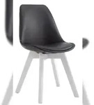 CLP Esszimmerstuhl Manado Kunstleder Kunstleder HBT: 84x48x55 cm schwarz wei&szlig;