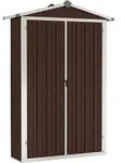 vidaXL Ger&auml;teschuppen Braun 116x45x175 cm Verzinkter Stahl