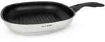 KLAMER 28cm Grillpfanne, antihaftbeschichtete Induktions-Pfannne, 28cm Viereckpfanne,