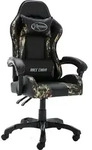 vidaXL Gaming-Stuhl Schwarz und Tarnmuster Kunstleder