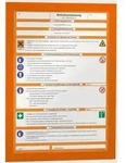 Durable Magnetrahmen Duraframe selbstklebend A4 orange VE=10 St&uuml;ck