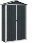 vidaXL Ger&auml;tehaus Anthrazit 116x45x175 cm Verzinkter Stahl