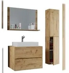 VCM Badm&ouml;bel Waschtisch Lendas Honig-Eiche H. 150 x B. 80 x T. 51 cm