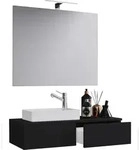 VCM Badm&ouml;bel Waschtisch Gudas Schwarz H. 70 x 85 x T. 35 cm