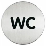 Durable 4907 23 PICTO "WC", 83 mm Durchmesser, metallic silber