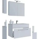 VCM Badm&ouml;bel Waschtisch Badinos Wei&szlig; H. 109 x B. 60 x T. 46 cm