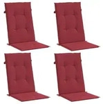 vidaXL Gartenstuhlauflagen 4 Stk. Weinrot 120x50x4 cm