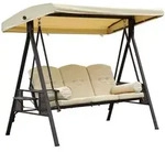 Outsunny - Hollywoodschaukel - 120 x 208 x 172 cm - Metall und Polyester - beige und