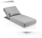 KETTLER EGO Sonnenliege, gepolstert, 213x90x33 cm, Aluminium, Silber