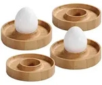 Eierbecher Set, 4tlg. aus Bambus - Kesper 58165 - f&uuml;r das Power-Fr&uuml;hst&uuml;ck