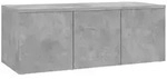 vidaXL TV-Schrank Betongrau 80x34x30 cm Holzwerkstoff
