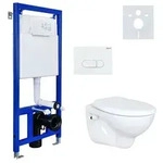 Belvit H&auml;nge Wand WC mit Sp&uuml;lkasten, Vorwandelement, Schallschutz und