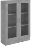 vidaXL Vitrinenschrank Betongrau 82,5x30,5x115 cm Holzwerkstoff