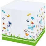 RNK Notizklotz Schmetterlinge 70 g/qm 92x92x92mm wei&szlig; 900 Blatt