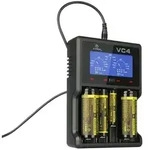 Xtar VC4SL QC3.0 Schnell-Ladeger&auml;t f&uuml;r Li-ion 3,6V bis 3,7V und NIMH 1,2V Akku,