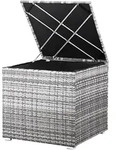 CASARIA&reg; Polyrattan Auflagenbox quadratisch 75x75x70cm grau