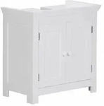 FineBuy Waschbeckenunterschrank FB37103 Unterschrank Wei&szlig; 57 cm Badschrank