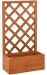 vidaXL Garten-Spalier mit Blumenkasten Orange 50x25x90 cm Tannenholz