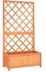 vidaXL Garten-Spalier mit Blumenkasten Braun 70x30x135 cm Tannenholz