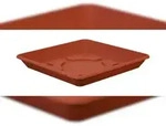 Geli Pflanzen Untersetzer-Blumentopf Kunststoff eckig terrakotta H 3.5 x B 25xL25 cm