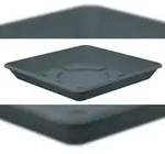 Geli Pflanzen Untersetzer-Blumentopf Kunststoff eckig anthrazit H 7 x B 50 x L 50 cm
