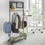 Yamazaki Home Garderobenst&auml;nder Kleiderst&auml;nder auf Rollen f&uuml;r Kinderzimmer 135cm