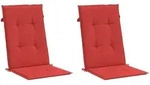 vidaXL Gartenstuhlauflagen 2 Stk. Rot 120x50x4 cm