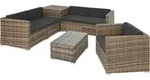 tectake Rattan Lounge Pisa Natur