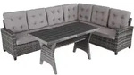 tectake Rattan Lounge Catania Grau