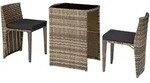 tectake Aluminium Rattanset Bistro Hamburg Natur