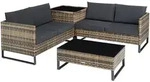 tectake Rattanlounge Ostuni Natur